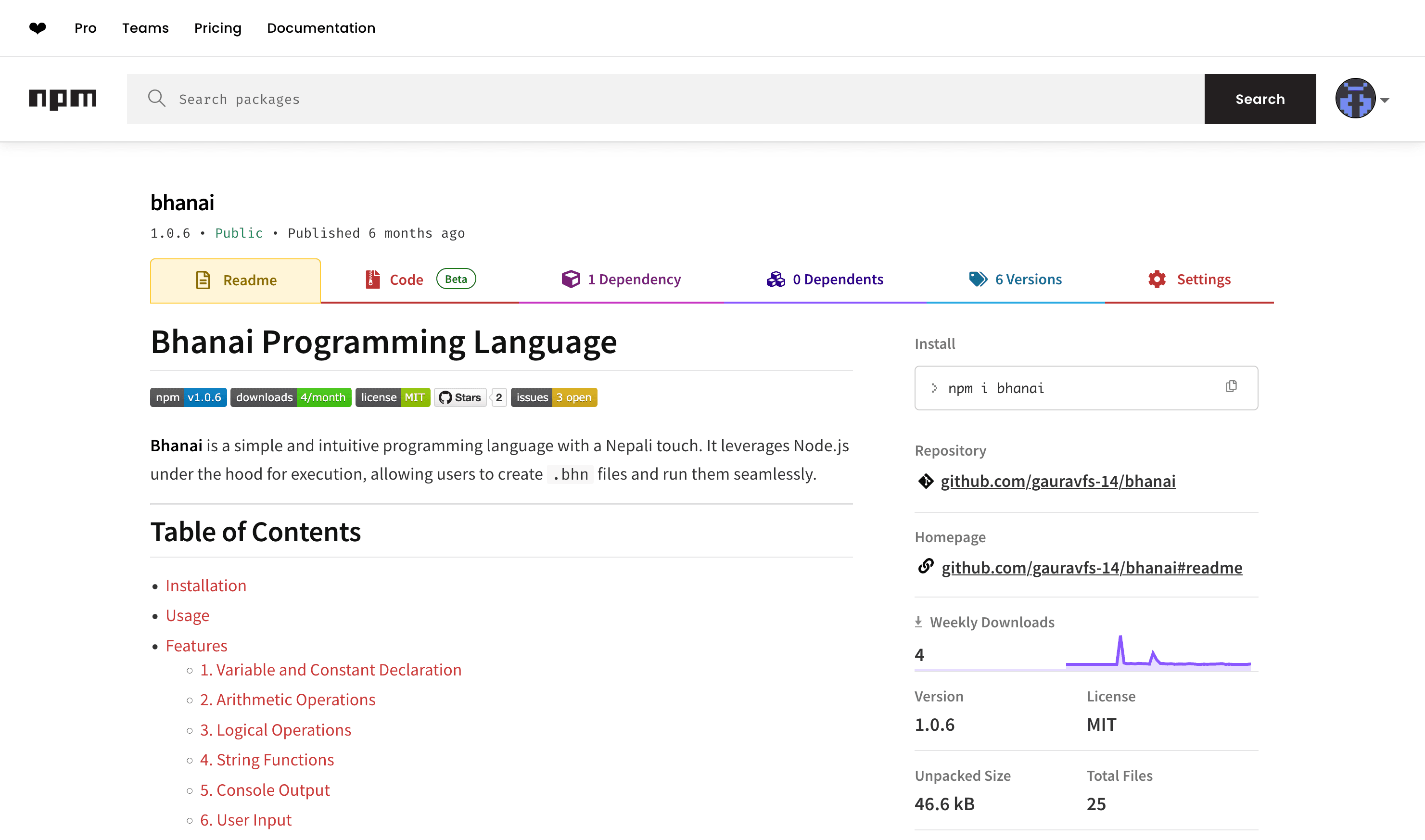Bhanai - A Custom Programming Language with a Nepali Touch